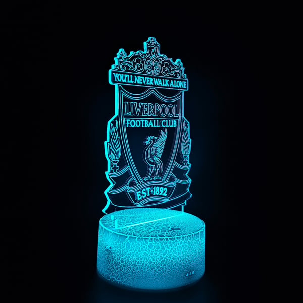 Liverpool FC Anfield 16 LED 3D Barnbordsnattlampa + Fjärrkontroll
