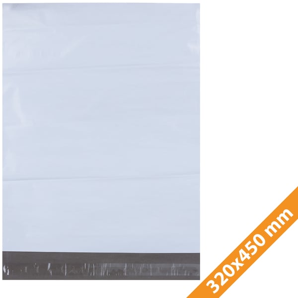Rosfix valkoiset muovipussit 320 x 450 mm 100 kpl.