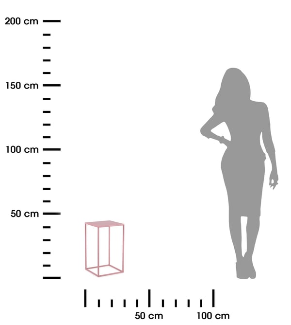 Vaaleanpunainen seisova kukkateline 40 cm