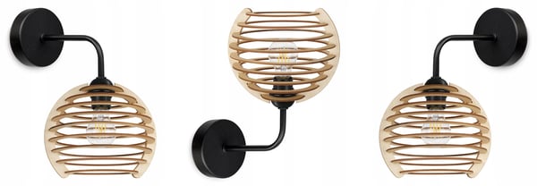 VÆGLAMPE, FIRKANTET LAMPE, LOFTSLAMPE, TRÆSKÆRM, LED