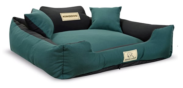 Hundeseng hundegård KINGDOG MM43 75x65 cm personaliseret aftagelig antiskrid grøn