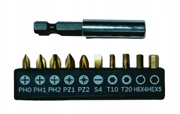 Bosch-kärkisarja, 10 kpl:n kärkipidikkeellä PH, PZ, Hex, Torx