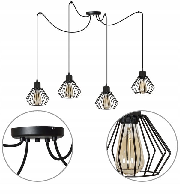 Lofthængende lampe Spider lysekrone Loft Diamond