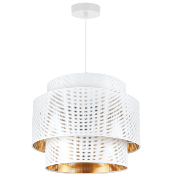 ASTI TRIO HÄNGLAMPA VITGULD 35CM MÄT