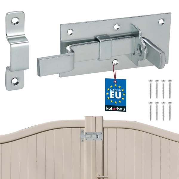 KOTARBAU® Universallåsregel för dörrar och grindar stål 130 mm hänglåsbar