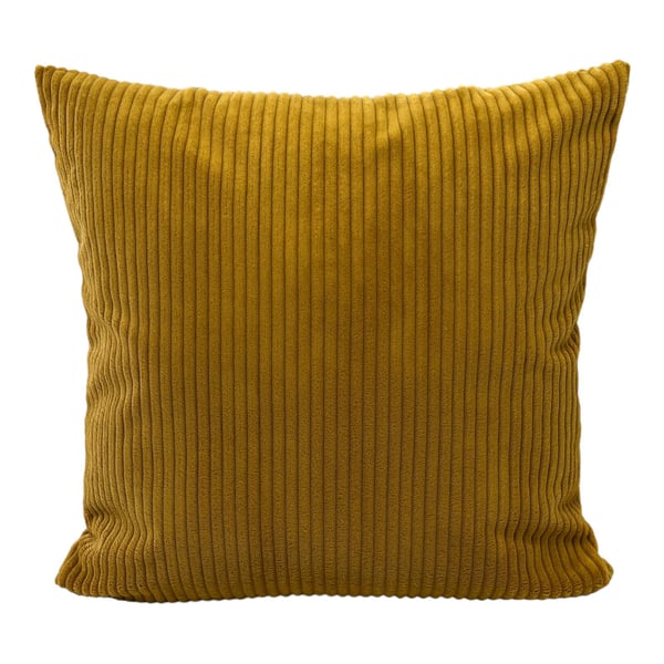 Sennep dekorativt pudebetræk med striber 60x70 cm