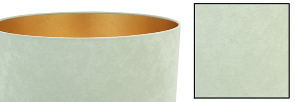 HÆNGENDE LAMPE LOFTSKRONE GYLDEN FLØJLSSKÆRM