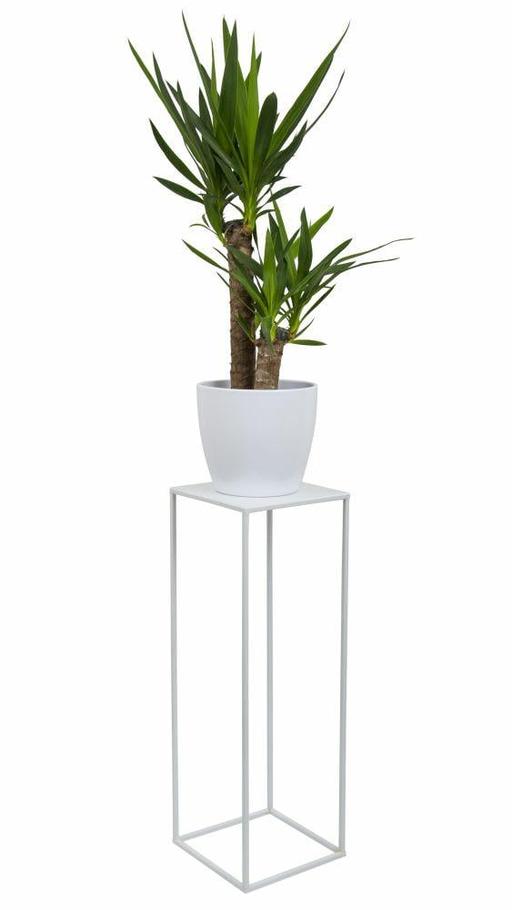 Vit modern stående blomställning 70 cm
