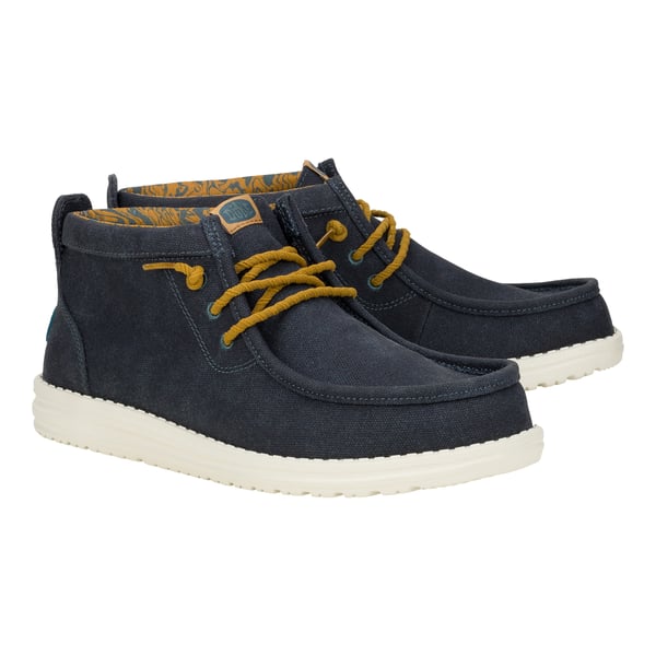 HEYDUDE Wally Mid vokset kanvas 41868 42 marineblå