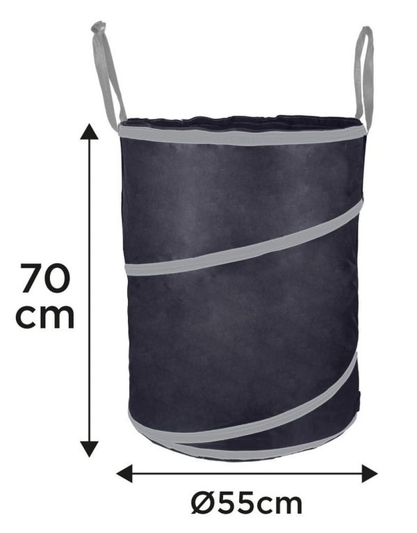 Havepose 170 liter, lange håndtag, sammenklappelig, 180 g/m2 - T N15-962