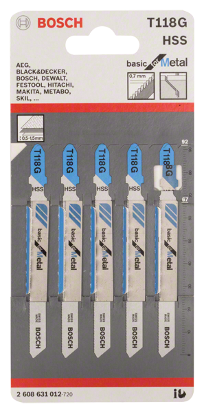 STIKSAVSBLAD T118G 5 STK. - B 2608631012