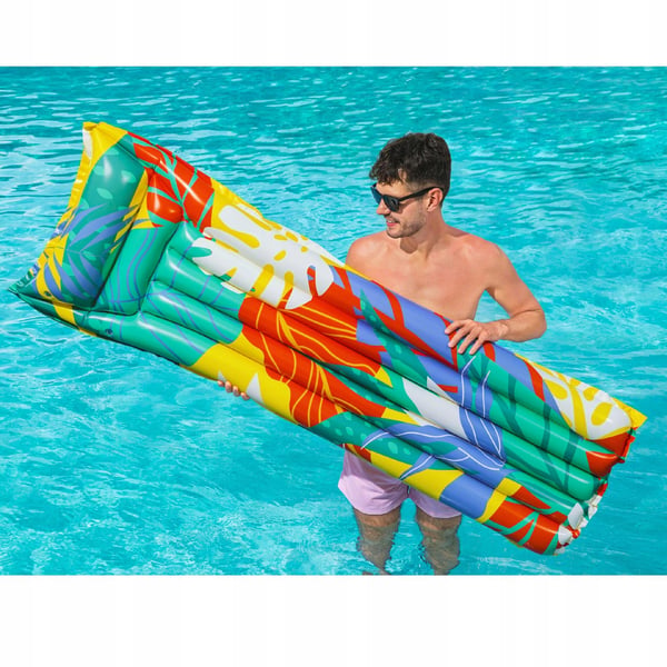 Oppustelig madras over vandet til svømning, liggestol 183x69 cm til stranden, sommer, bestway