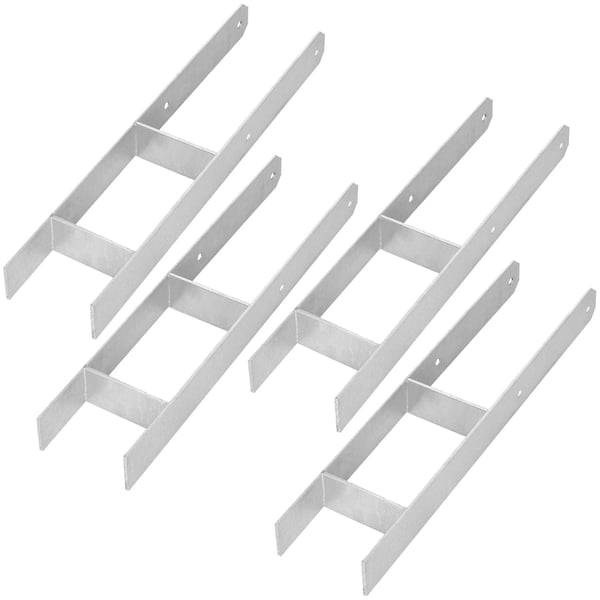KOTARBAU® H-stolpsbas til indjutning, konsol, galvaniseret stålanker, 120 mm, 4-pak