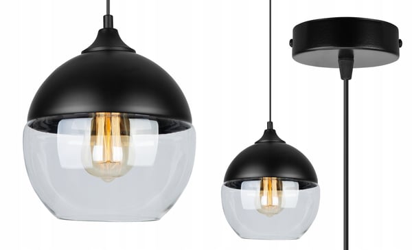 HÆNGENDE LOFTSLAMPE, GLASPLAFON, LED-LAMPE