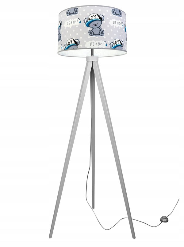 LOFT BØRNESTATIV LAMPE, LAMPESKÆRM, MØNSTER, LED
