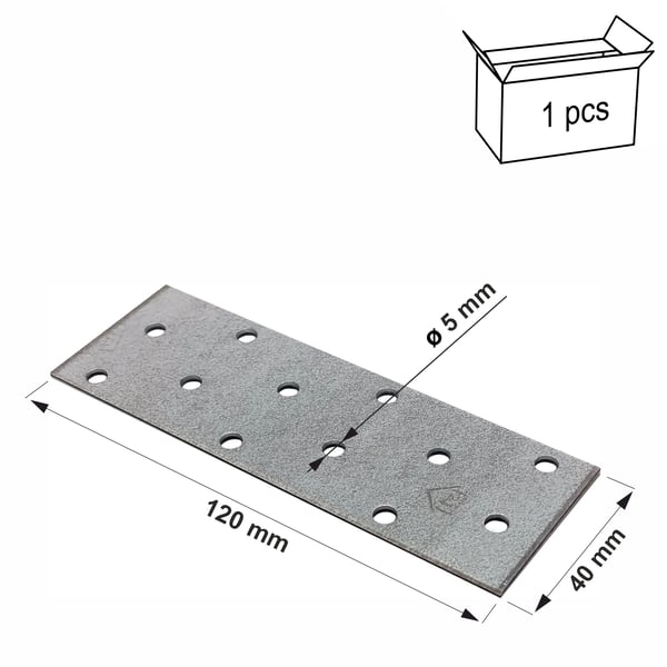 Perforeret plade PP03 40x120x2,0