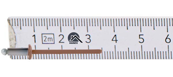 Åbne aluminiumnitter 3,2x8mm RAL8004