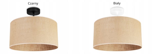 LOFTSLAMPE I JUTE SKÆRM 40 cm