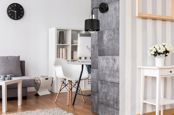 VÆGLAMPE, FIRKANTET LAMPE, LOFTSLAMPE, SORT LED-LAMPE