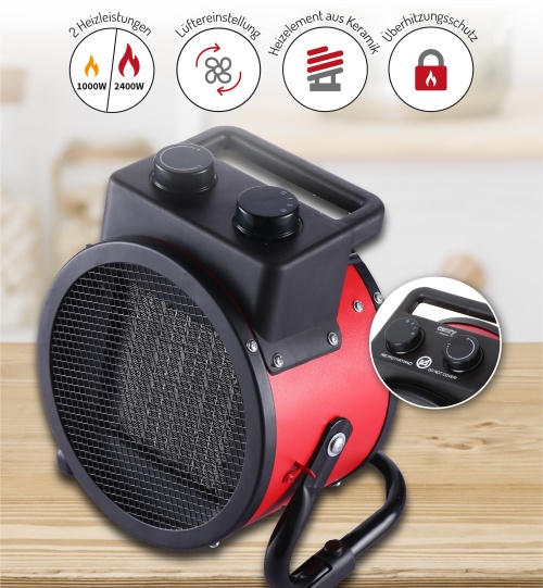 CR 7743 keramisk värmefläkt 2400W