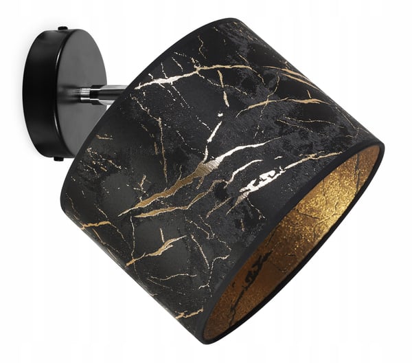 Loftshængende lampe, væglampe, lampeskærm, guldmønster