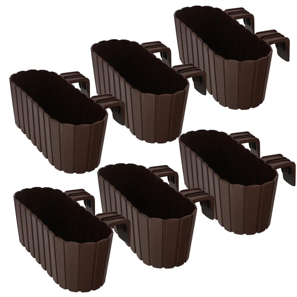 KOTARBAU® Balkongkruka oval rustik brun 400 mm 6-pack
