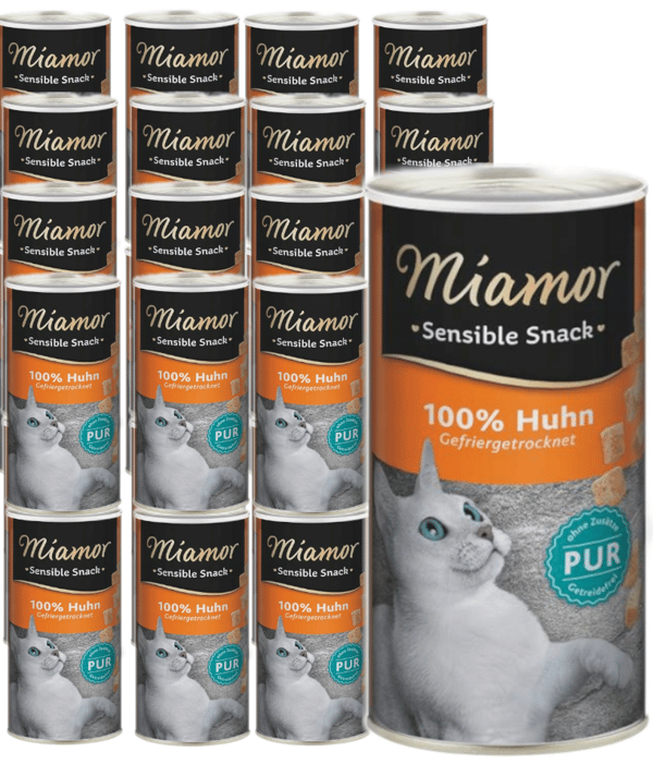 Miamor Sensible Snack Kip Pur | Pakket van 6 | 6 x 30 g | Kattenhapje van kipfilet | Enkelvoudig voer ook voor gevoelige katten en bij allergieën | Als beloning