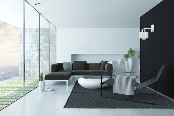 Seinävalaisin Loft Edison LED peilin yläpuolella