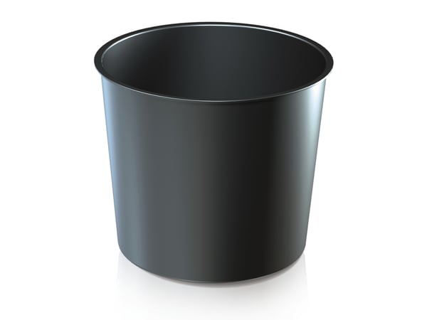 URBI DURO250 låg rund blomkruka vit