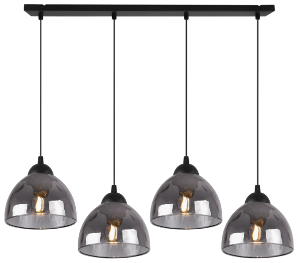 VENICE HÄNGLAMPA 4 PLATA GRAFITLAMPSKÄRMAR E27 E27