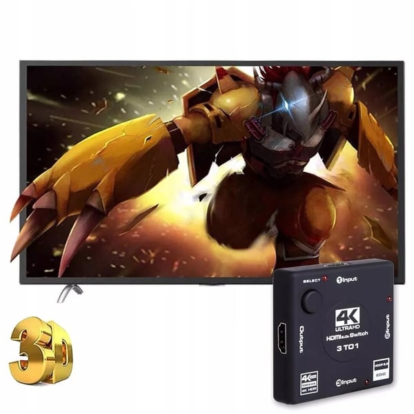 SWITCH 3x1 HDMI 2.0 SWITCH SPLITTER 4K60HZ