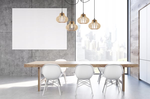 Hængende lampe, loftslysekrone, træ, LED lampeskærm