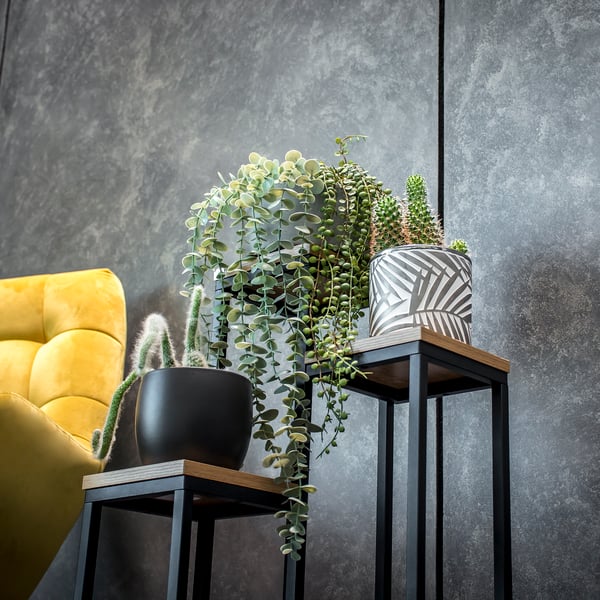 Metal stående blomsterstativ til blomster og planter, 3-etagers hylde, loft 68
