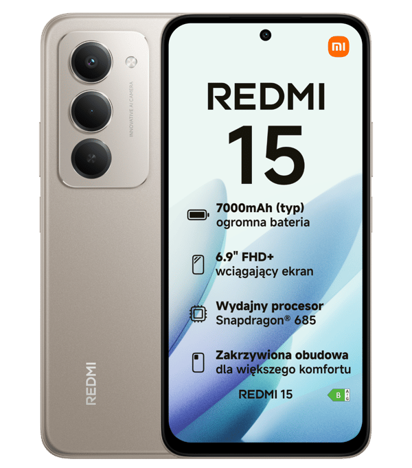 Älypuhelin XIAOMI Redmi 15 4G (LTE) 6 GB/128 GB Harmaa