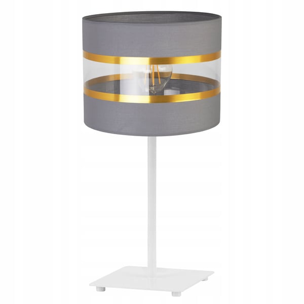 NATBORDLAMPE, ELEGANT GYLDET LAMPESKÆRM, 20 CM