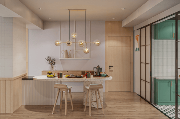 SIENA GULD LOFTLAMPE 6PLN HONEY E14 LANGE ARME