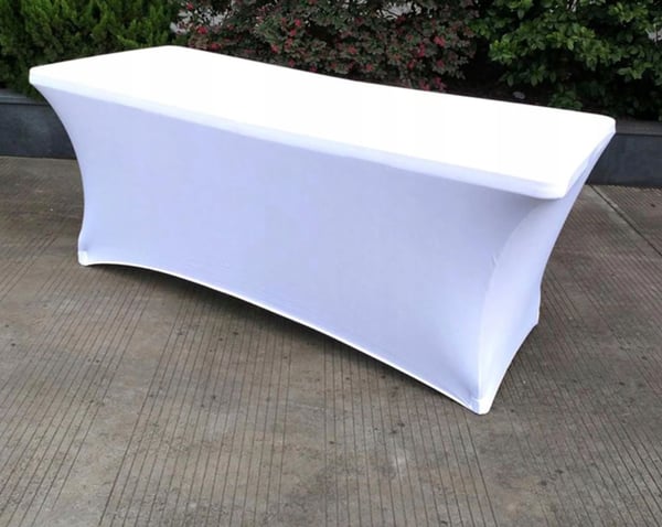 Bordduksöverdrag elastiskt bord 160cm vit