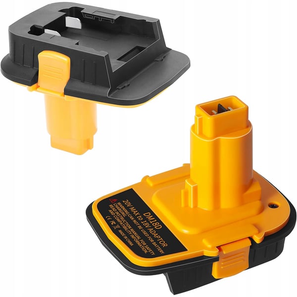 Dewalt DCB201 adapter för Dewalt och Milwaukee 18V batterier gul/svart