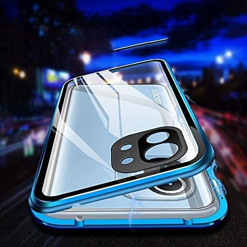 Beskyttende cover til Xiaomi Mi 11 Pro med gennemsigtig lilla magnetisk ramme
