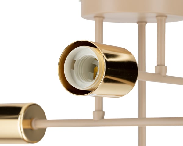 Robi taklampa beige 6xE27 50 cm