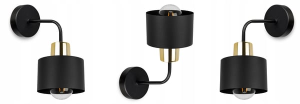 VÆGLAMPE, FIRKANTET LAMPE, LOFTSLAMPE, SORT LED-LAMPE