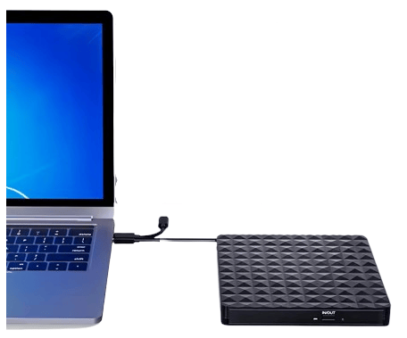 Ekstern CD/DVD-drev med USB-C til PC og laptop
