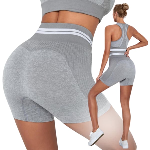 Gymnastiksæt sportstop cykelshorts fitness træningstøj xs xs