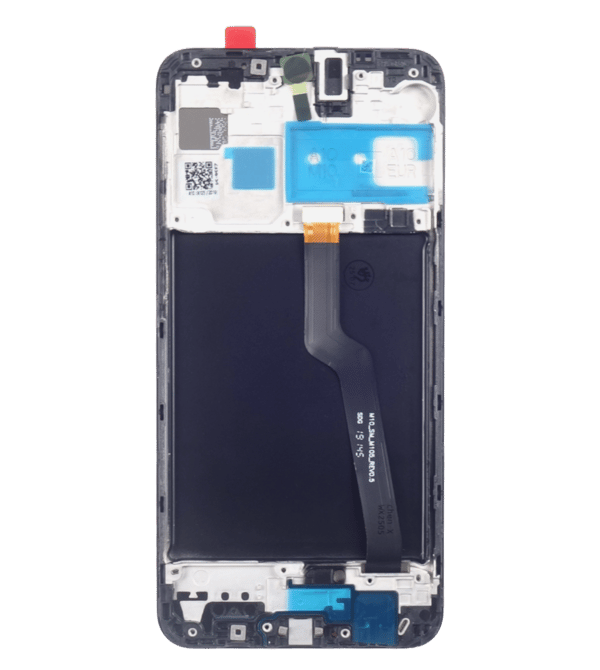 Alkuperäinen Samsung SM-A105 Galaxy A10 LCD-näyttö + kosketusnäyttö (IPS) musta kehys