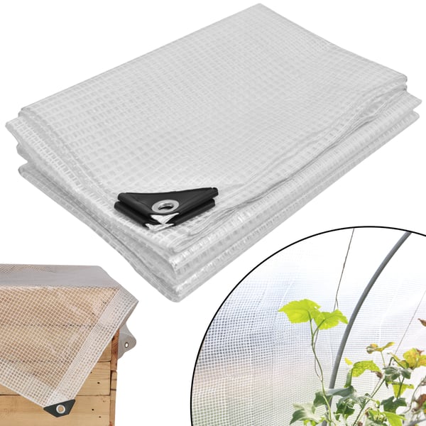 KOTARBAU® Pressu Suojaava Vahva Paksu Yleiskäyttöinen Vahvistettu Vedenpitävä Läpinäkyvä Kirkas Kasvihuone 120 G/M2 4X5 M KOTARBAU® Pressu Suojaava Vahva Paksu Yleiskäyttöinen Vahvistettu Vedenpitävä Läpinäkyvä Kirkas Kasvihuone 120 G/M2 4X5 M