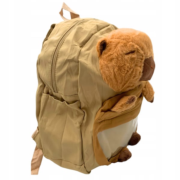 Capybara skolerygsæk 3D maskot letvægts rummelig skolerejsetaske