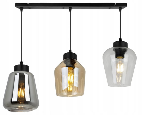 MODERNE ELEGANT HÆNGELAMPE MED GLASSKÆRM