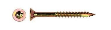TRÆSKRUE GUL GALVANISERET TIL TORX PFS+ T20 4,0*50MM - 2,0 STO - 510 4,0*50*