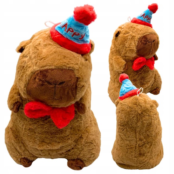 Kapybara-pehmolelu, juhlahattu-lelu 25 cm