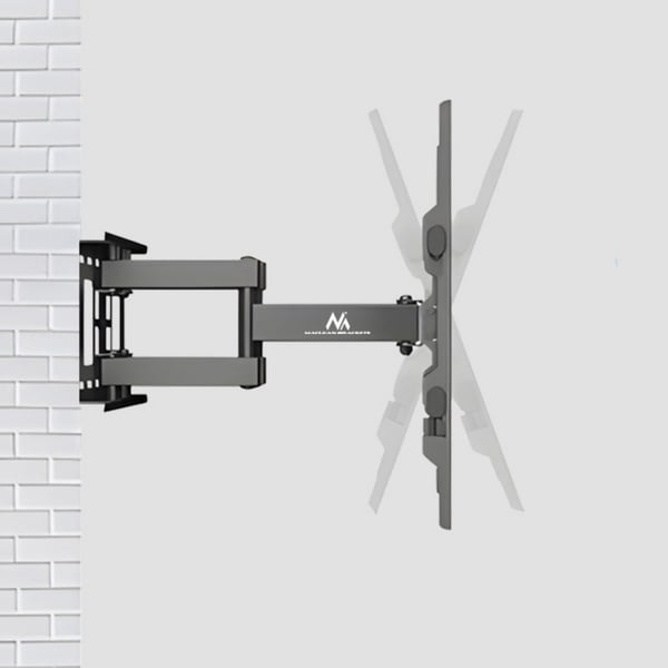 Maclean TV-teline, max VESA 600x400, 32-85", 60kg, pystysuora ja vaakasuora kulman säätö, profiili 65-390mm, musta, MC-789